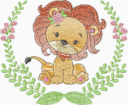 Leoncita con arco de hojas - 0024