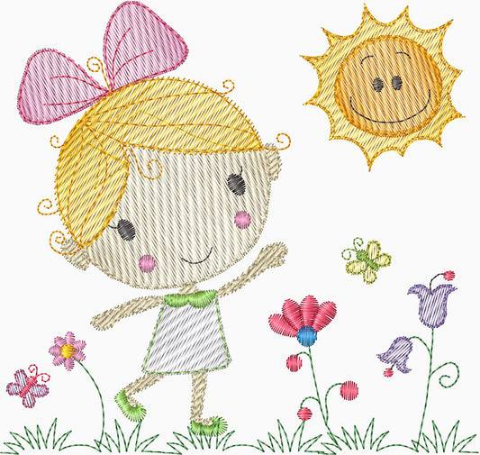 Niña con flores- 0029