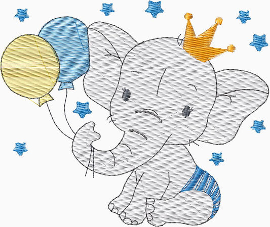 Elefante con globo - 0091