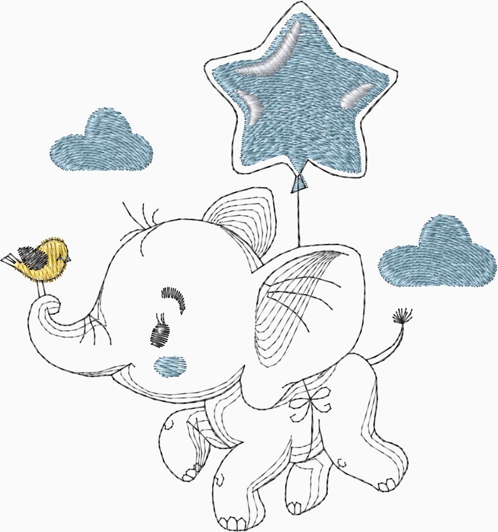 Elefante con globo- 0104