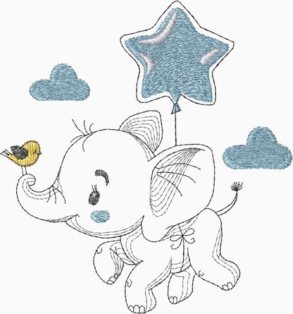 Elefante con globo- 0104