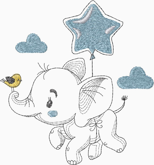 Elefante con globo- 0104