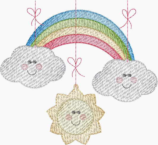 Arcoiris, nube, sol - 0110