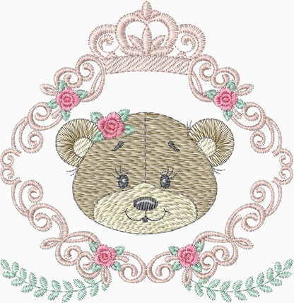 Osita con Corona Floral -  0147