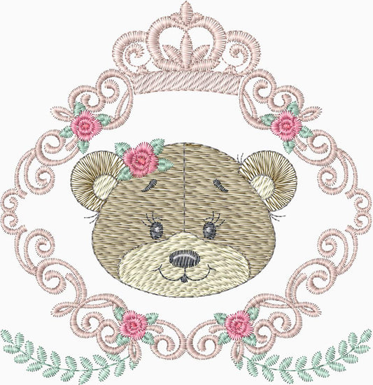 Osita con Corona Floral -  0147