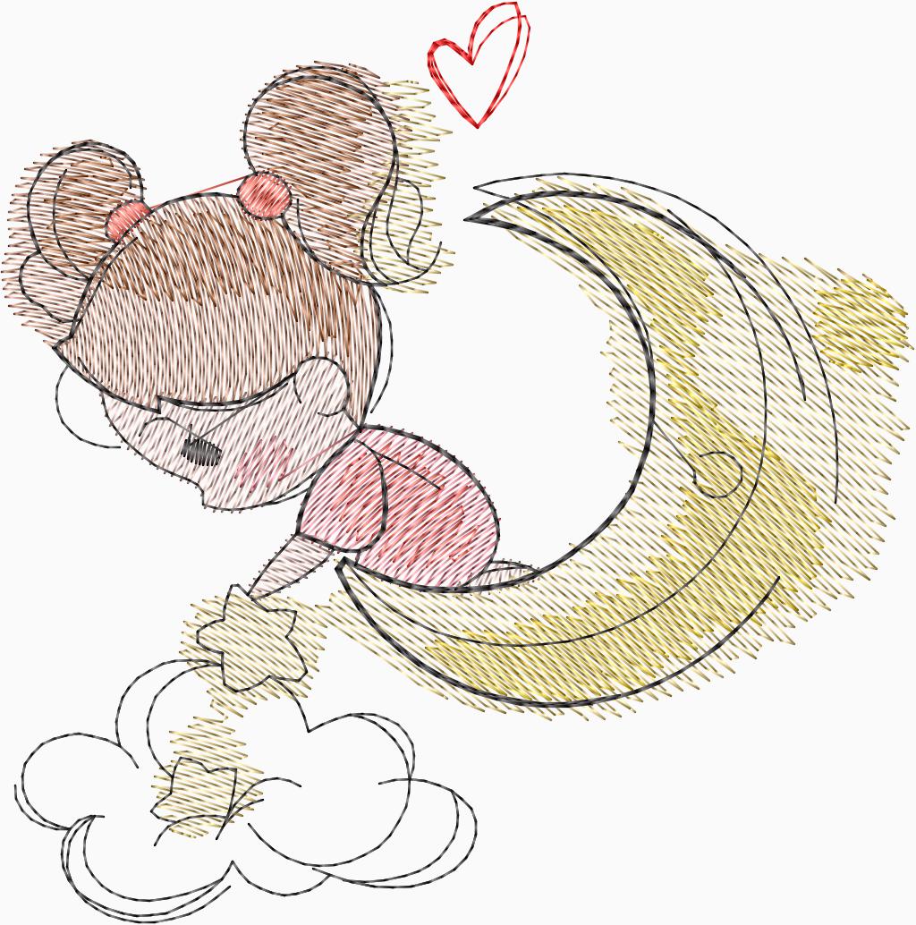 Niña en la luna  - 0173