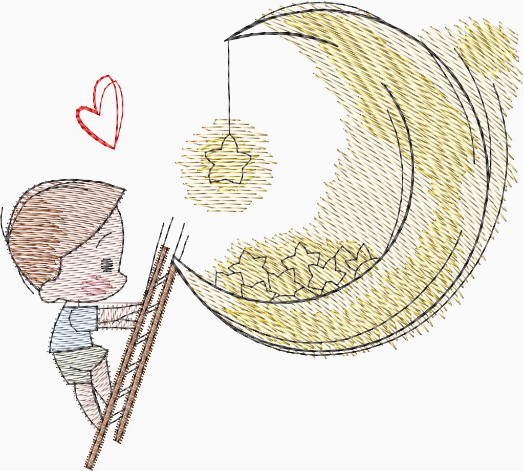 Niño en la luna  - 0174