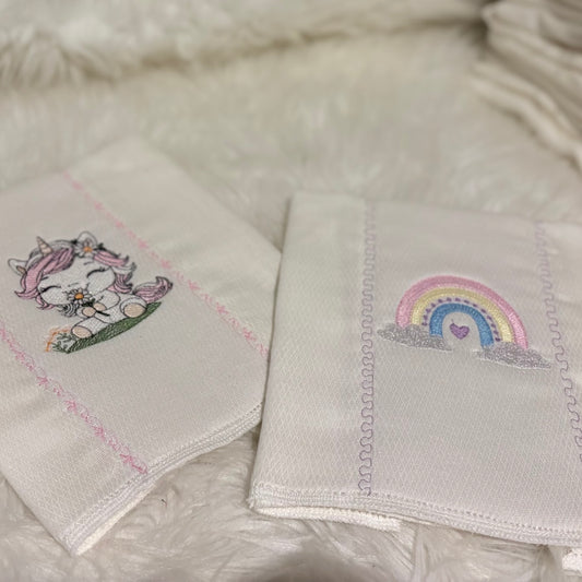 Unicornio 🦄 Set de 2 pañitos con trutru
