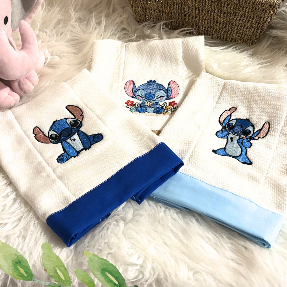 Paño de Bebé Bordado Stitch