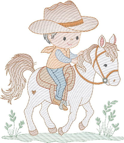 Niño con Caballito - N0308