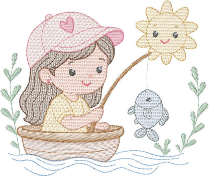 Niña pescadora - N0020