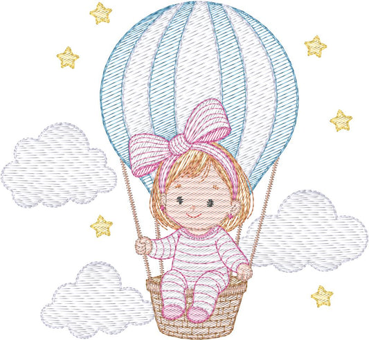 Niña en globo- N0025