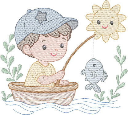 Niño pescador - N0035