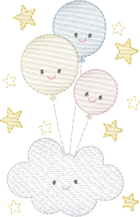 Nube con globos - N0036