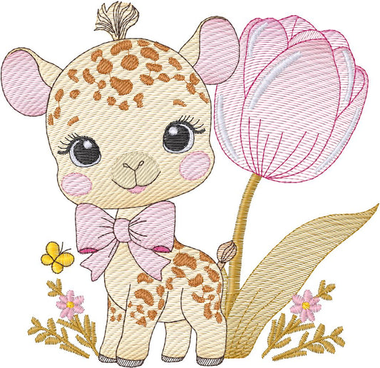 Jirafa floral - N0043