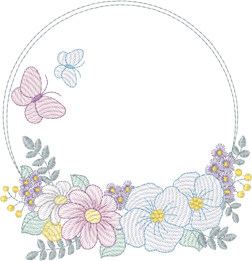 Arco floral con mariposa - N0058