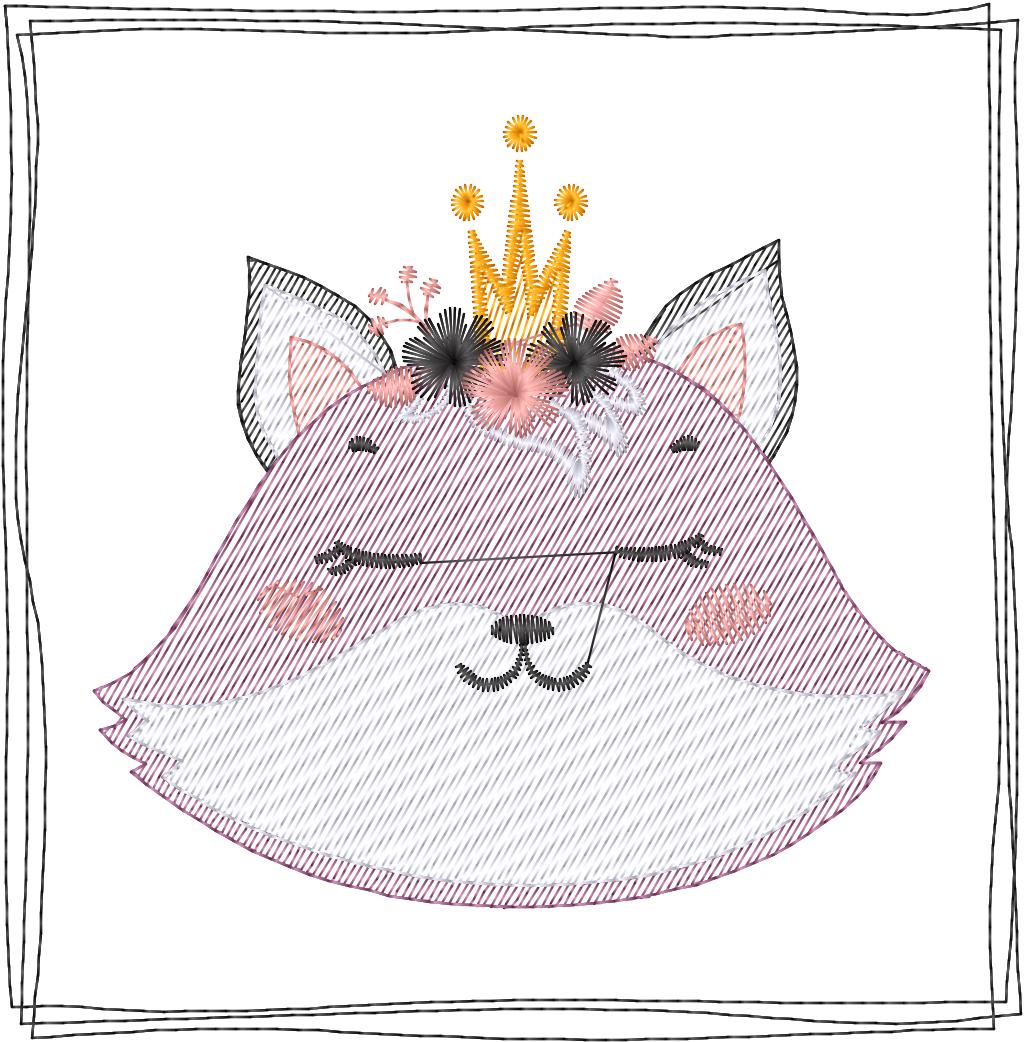 Fox con flores  - N0164