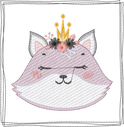 Fox con flores  - N0164