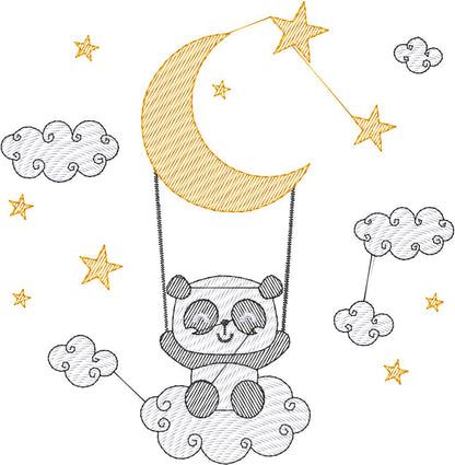 Panda con Luna - N0166