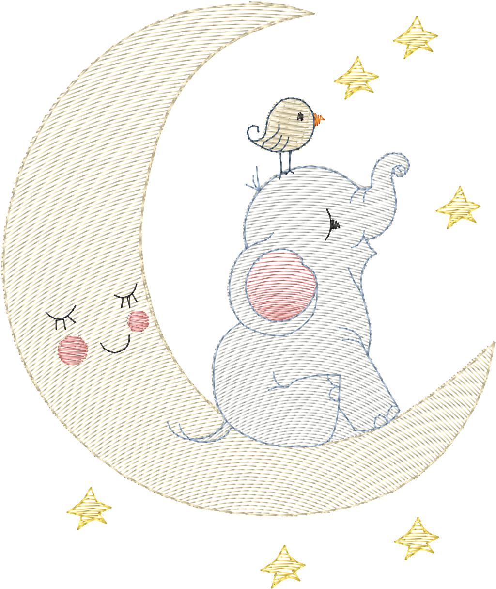 Elefante en la luna- N0172