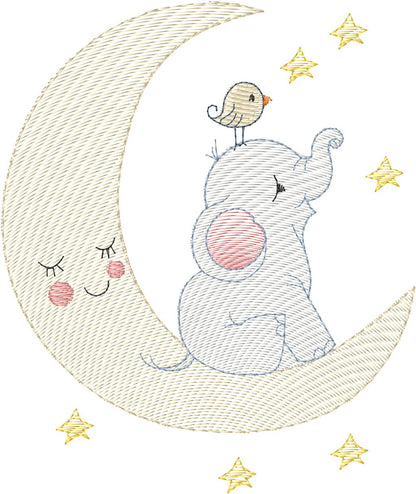 Elefante en la luna- N0172