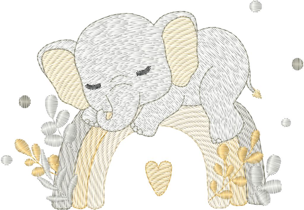 Elefante en Arcoíris- N0195