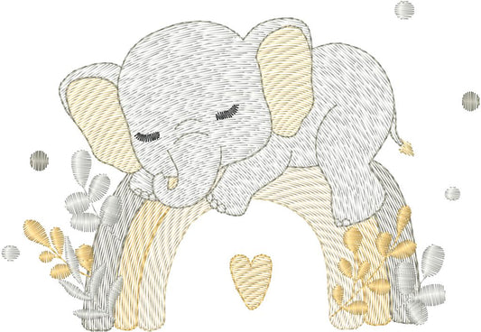 Elefante en Arcoíris- N0195
