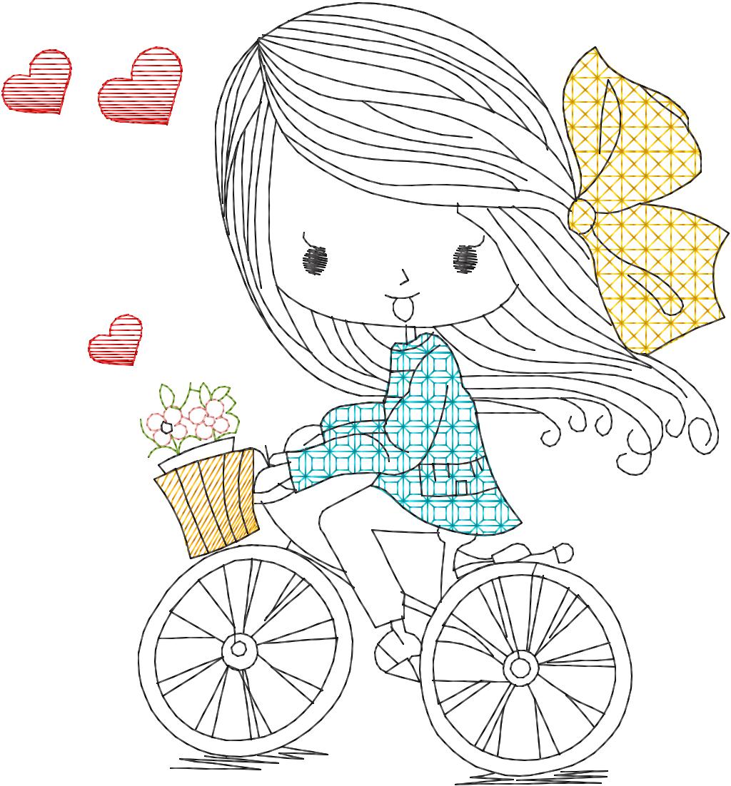 Niña en Bicicleta - N0235