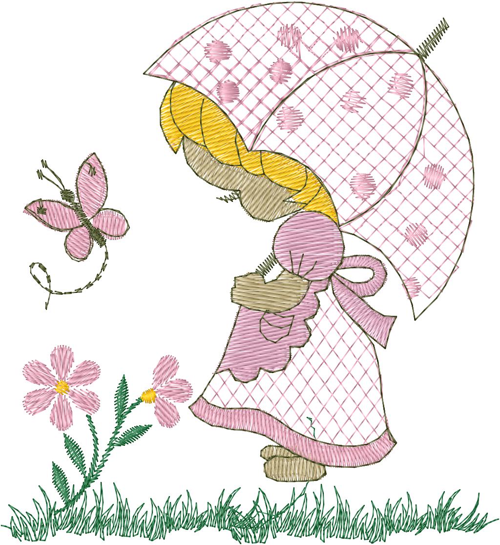 Niña con sombrilla - N0257