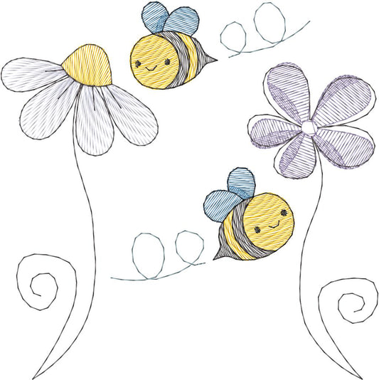 Abejitas con flores- N0258